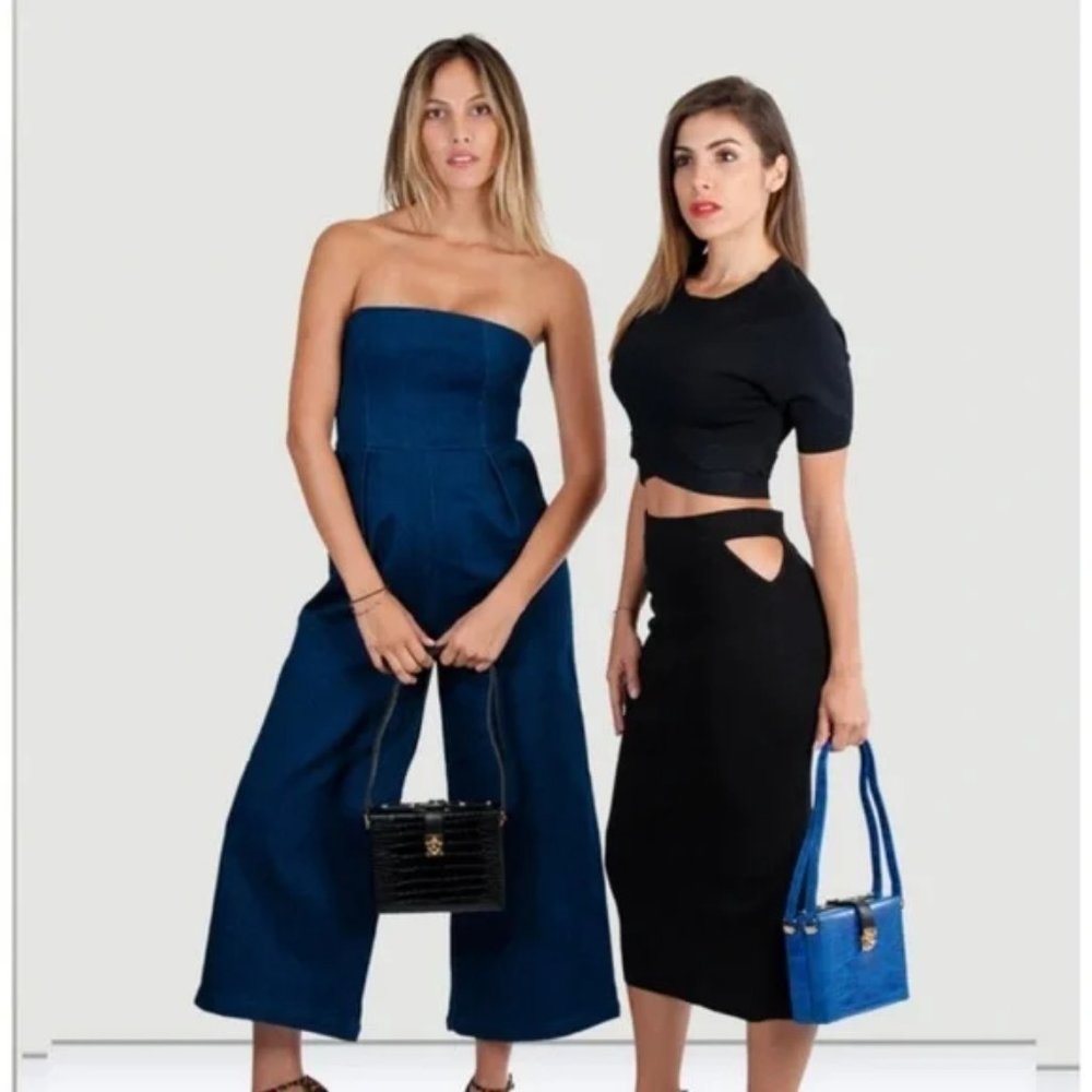 Strapless Jean Jumpsuit
